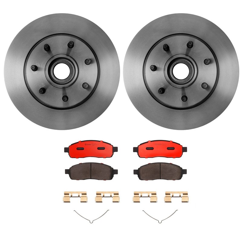 Brembo Front Brake Kit Ceramic Pads 330mm Vented Disc Rotors for Ford F-150 2007