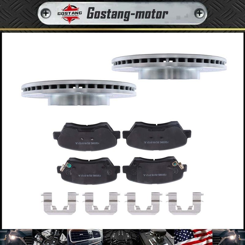 Front Drilled Brake Rotors & Ceramic Brake Pads For Kia Forte 2014-2016 1.8L l4