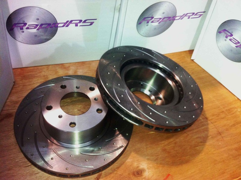 Slotted Front Disc Brake Rotors to suit Mazda RX8 Sports 323mm 7/2003 -2012 UPG