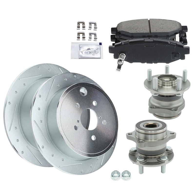 Brake Disc and Pad Kits 2-Wheel Set Rear for Subaru BRZ Impreza Legacy Outback