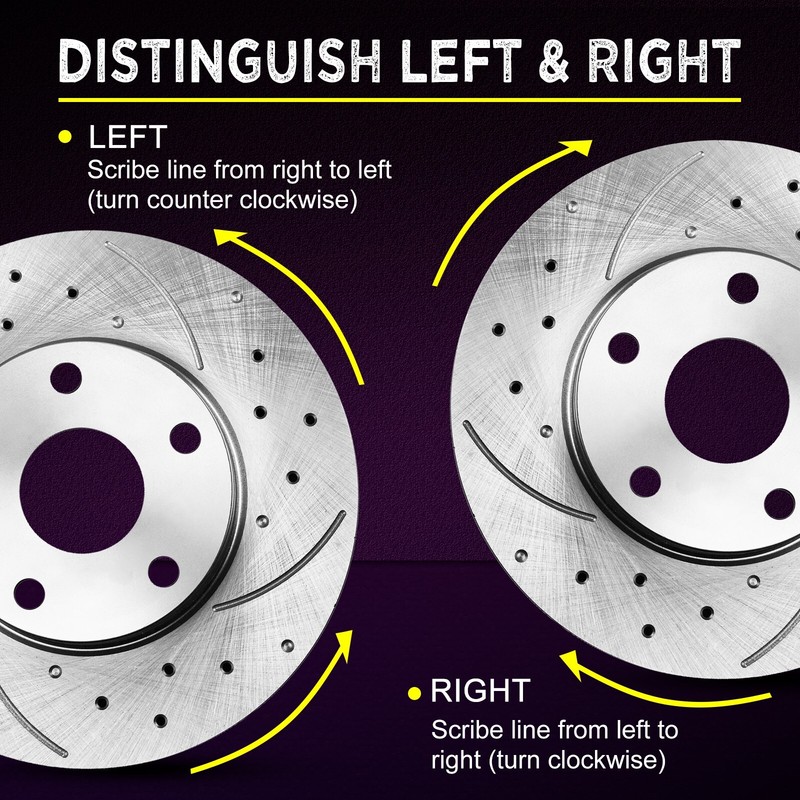 Front Drilled Disc Brake Rotors Ceramic Pads Kit for Explorer Flex Taurus MKS gallery