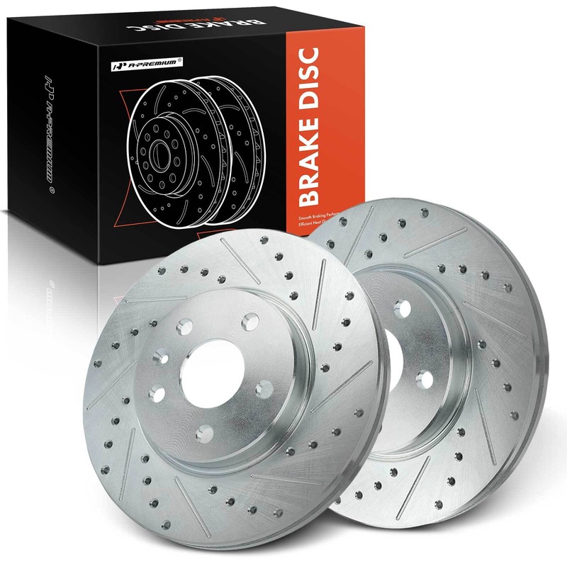 276 mm Drilled Brake Rotors Front for Chevy Cruze 2011-2019 Sonic Volt Bolt EV