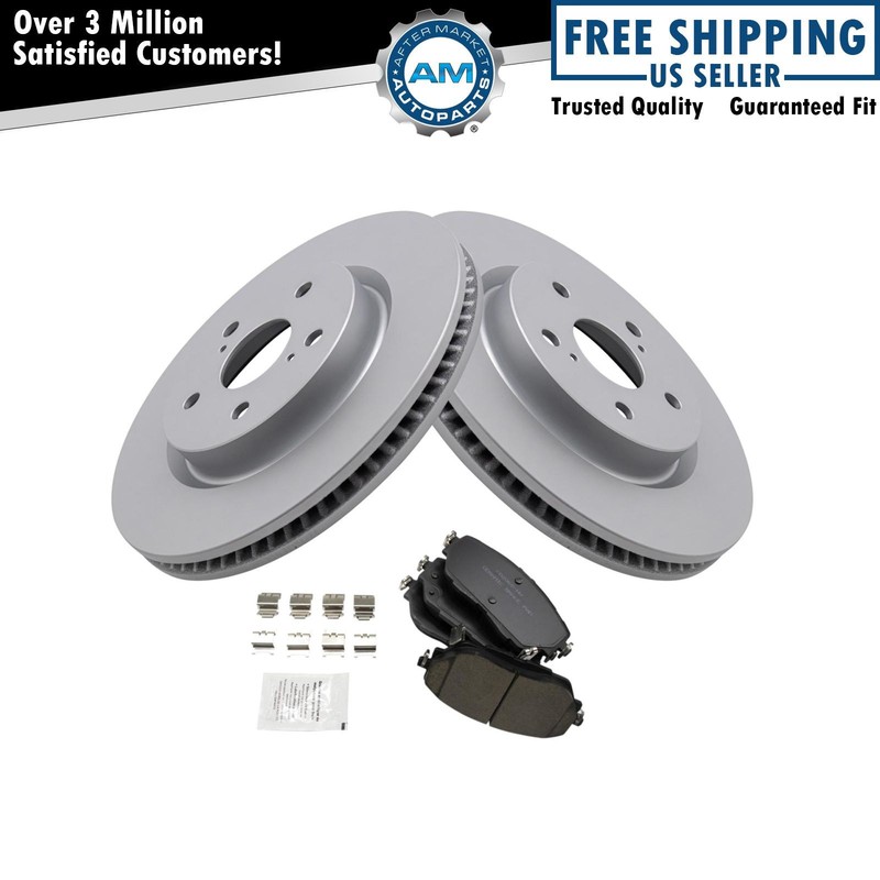 Brake Pad & Rotor Kit Ceramic Premium G-Coated Fits 2020-2021 Toyota C-HR