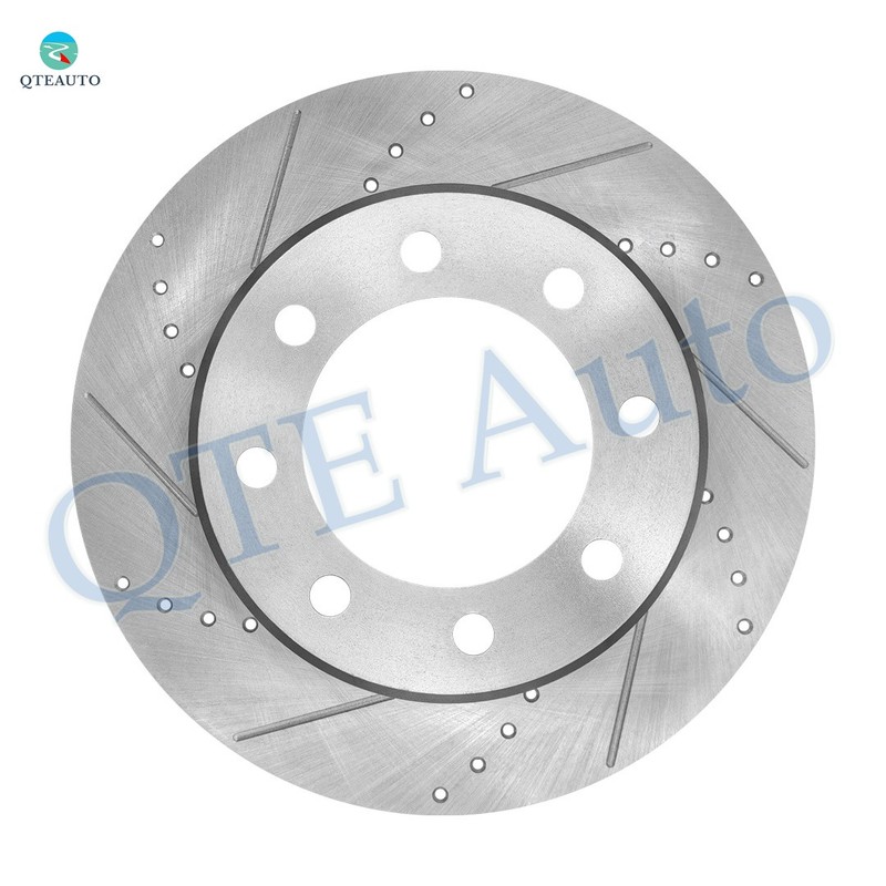 6 Front 360mm Drilled Brake Disc Rotors-Ceramic Brake Pad For 2011-2018 RAM 3500 gallery
