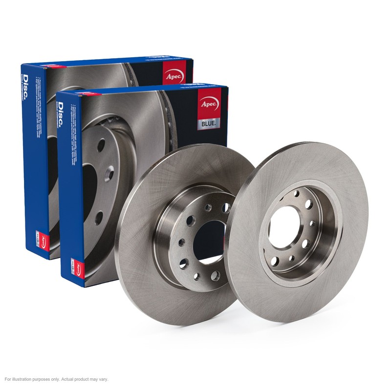 2X APEC Rear Brake Discs for FIAT TIPO Hatchback 2016- 251mm Solid SDK6796