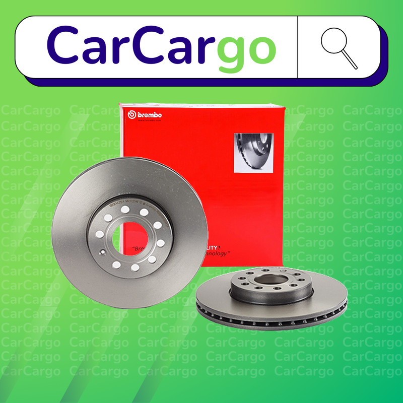 Brembo Vented Front Brake Discs Pair For VW Golf Plus 2.0 TDI 2005-2013 288 mm