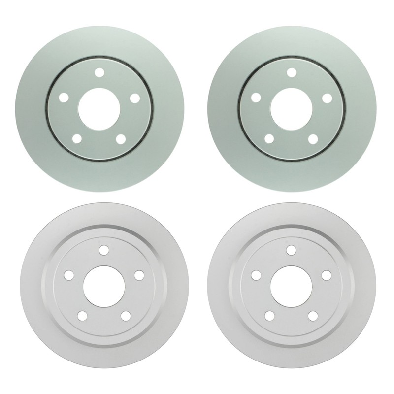 Bosch Front 302mm & Rear 316mm Disc Brake Rotors Kit For Jeep Wrangler 3.6 3.8