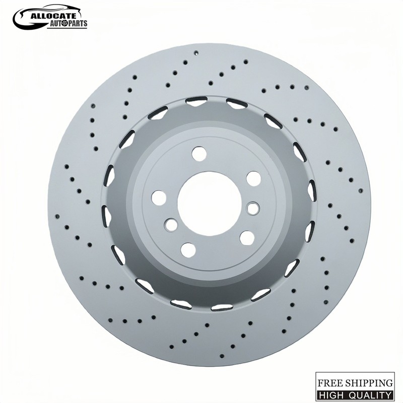 For BMW F10 F12 F13 M5 M6 Pack of 2 Rear Vented & Drilled Disc Brake Rotors gallery