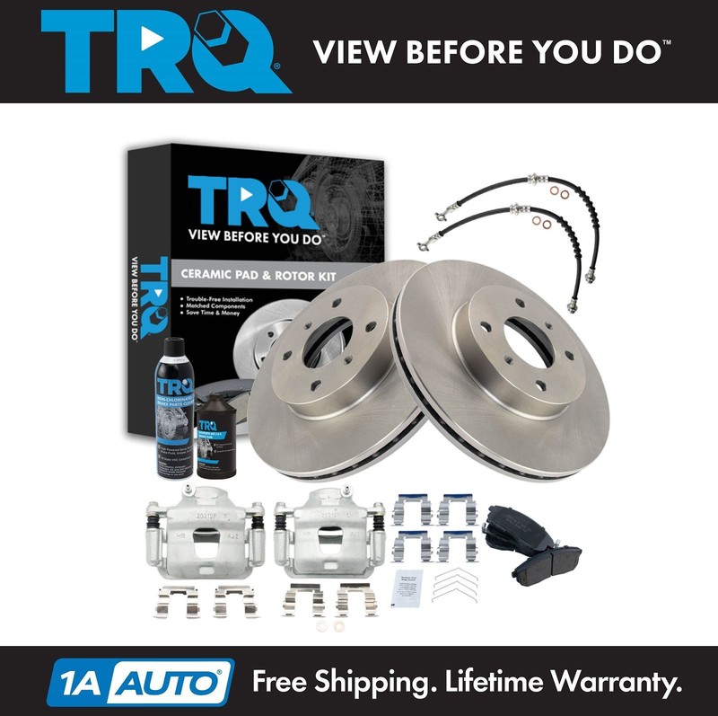 TRQ Front Brake Pad & Rotor Kit Ceramic Fits 1993-2001 Nissan Altima
