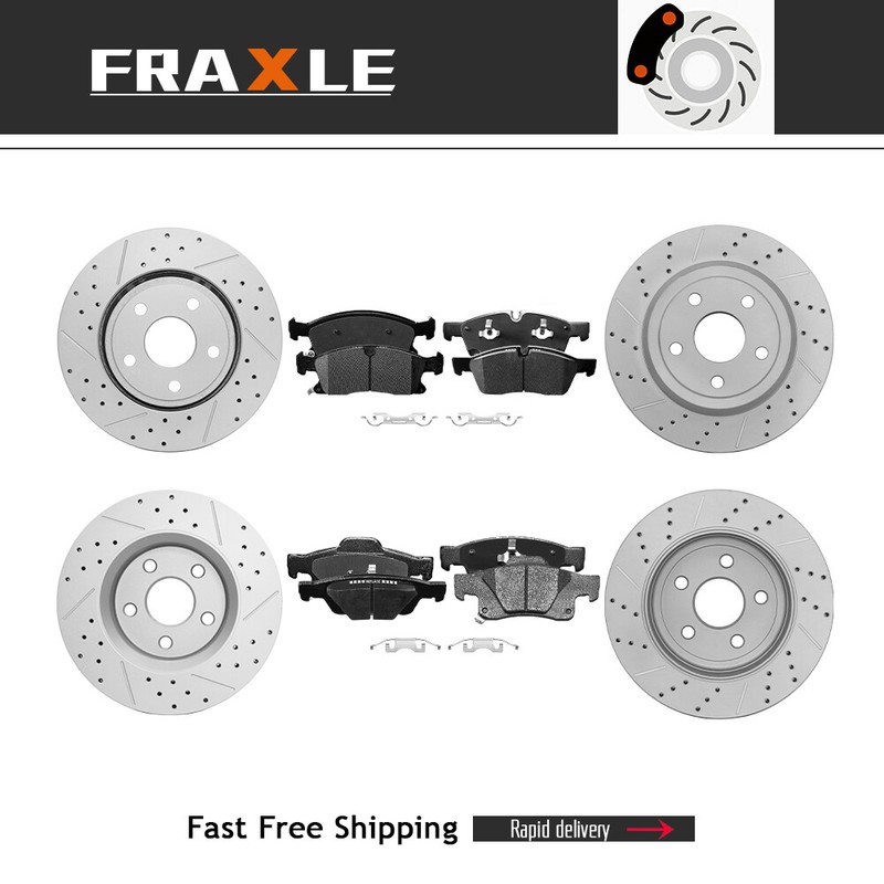 For Dodge Durango 2011 2012 2013 Front Rear Brake Rotors And Ceramic Pads Kit