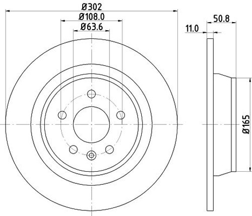 For Ford - Kuga 2.0 TDCi 2008-2012 Rear Solid 302mm Brake Discs Tapy gallery