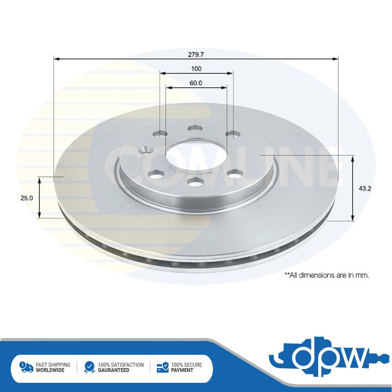 Fits Vauxhall Astra Combo Meriva Astravan Tour Opel Cor� Brake Disc Front DPW #1