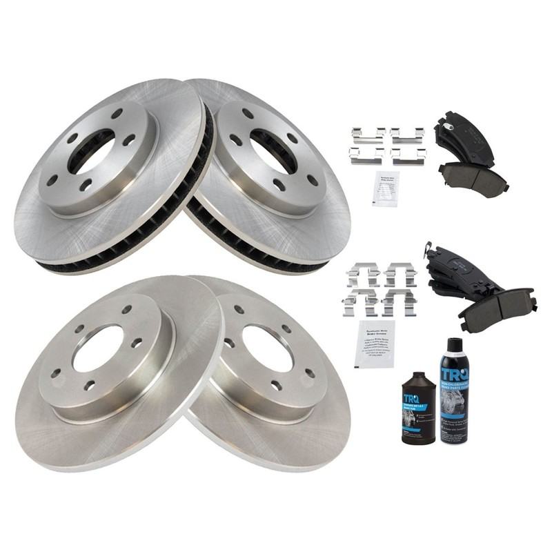 Front & Rear Ceramic Brake Pad & Rotor Kit w/Fluids for Bonneville LeSabre