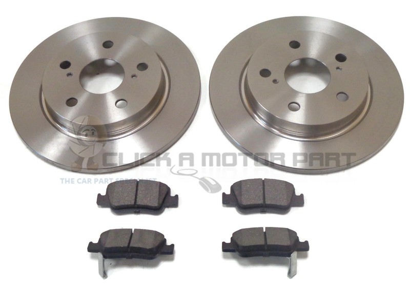 REAR 2 BRAKE DISCS AND PADS SET NEW FOR TOYOTA AURIS 2.0 D4D 2.2 D4D 2007-2012