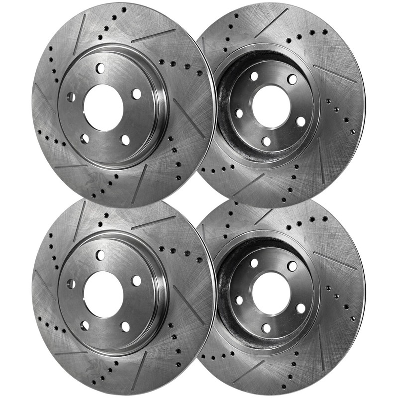 Front & Rear Brake Disc Rotors for Chevy Chevrolet Malibu Pontiac G6 HHR Aura G5