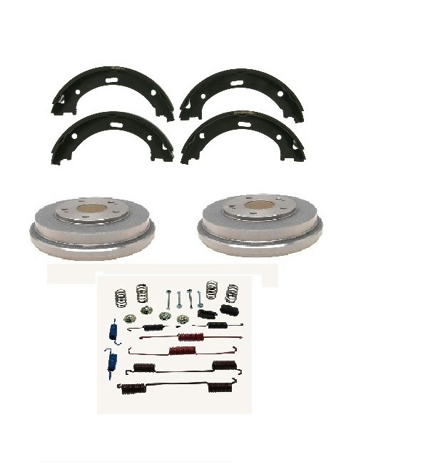 Front Rotor Pad Rear Drum & Shoe Wheel Cylinder Springs Fit Dodge Neon 2000-2005 gallery