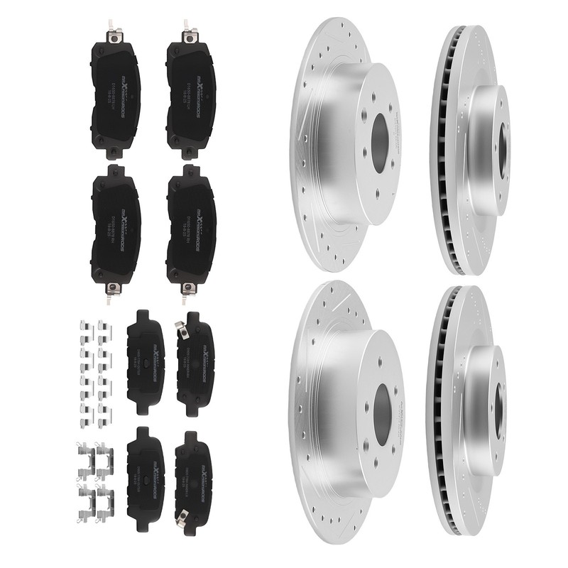 Front Rear Brake Rotors&Ceramic Pads Kit for Nissan Altima 13-2022 2023 S-31464