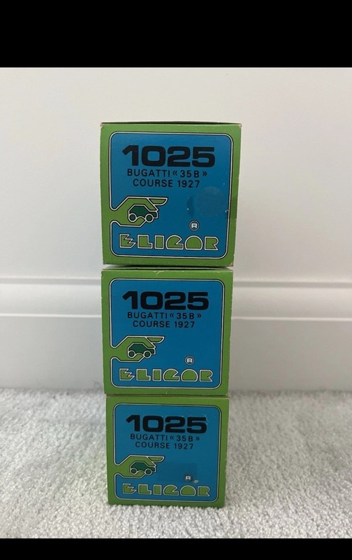 A179: Eligor #1025 1:43 Bugatti Type 35B Course 1927. White, blue & green. gallery