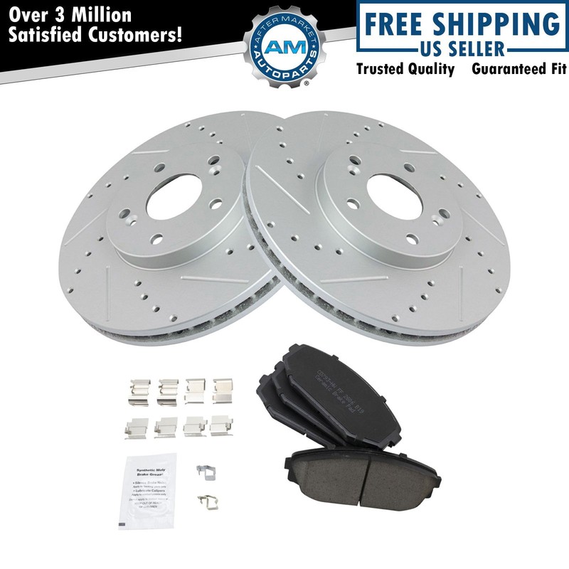 Rotor & Brake Pad Posi Ceramic Performance Drilled Slotted Front Kit
