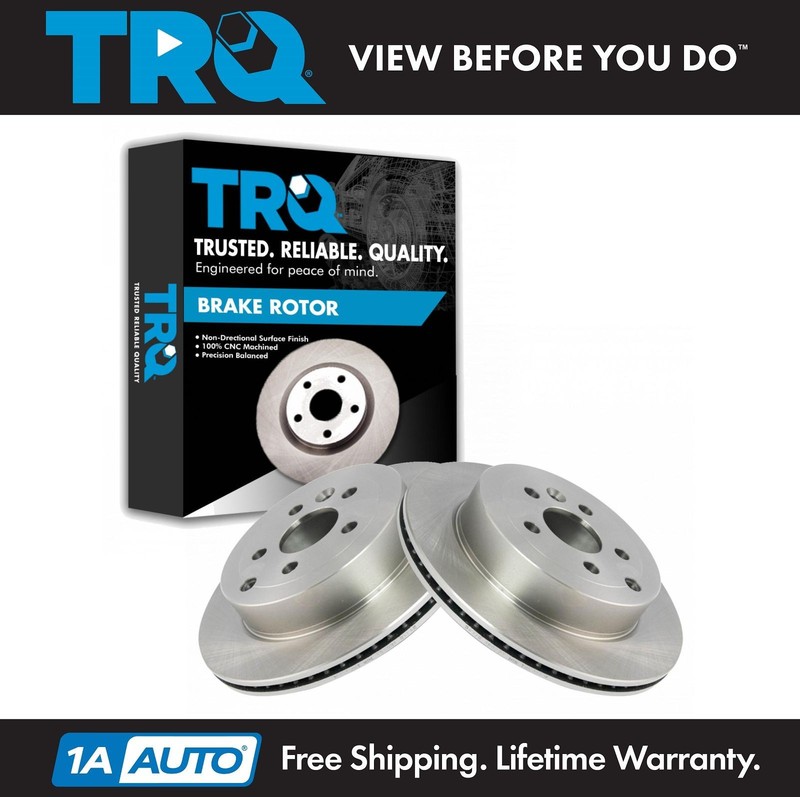 TRQ Rear Brake Rotors Set For 2008-2012 Land Rover LR2