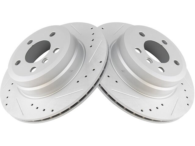 TRQ 83RG41X Rear Brake Rotor Set Fits 2007-2018 BMW X5 3.0L 6 Cyl