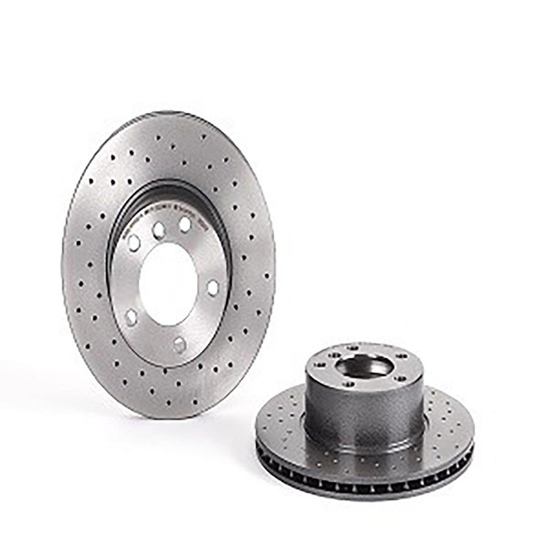 Brembo Xtra Front Brake Kit Drilled Rotors Ceramic Pad Kit For BMW E39 525i 528i gallery