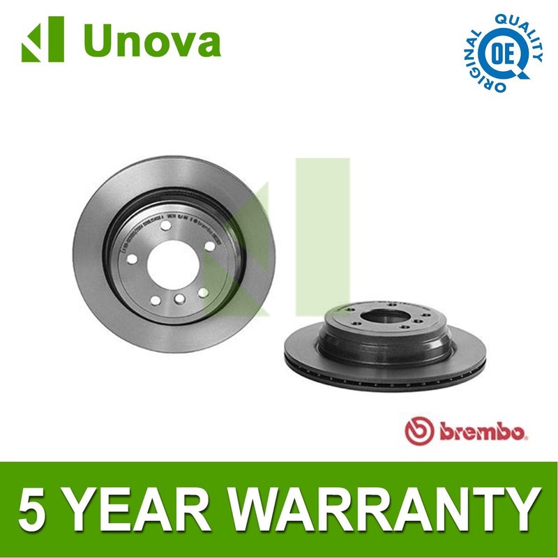 2x Discs Rear Unova Fits BMW 3 Series 2004-2013 X1 2009-2015 + Other Models