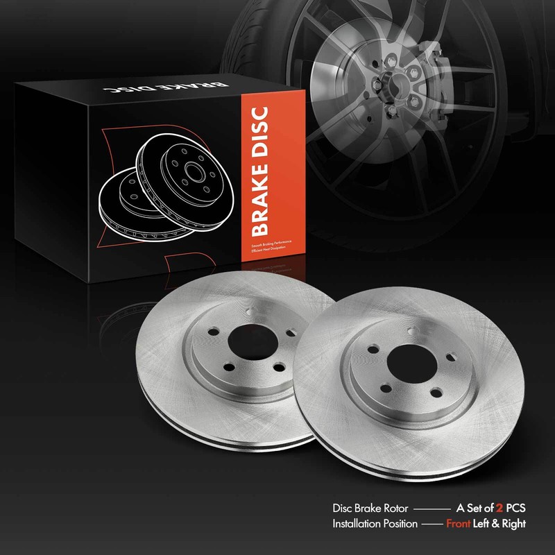 2x Front Left & Right Disc Brake Rotors for Chrysler PT Cruiser 2001-2010 2.4L gallery