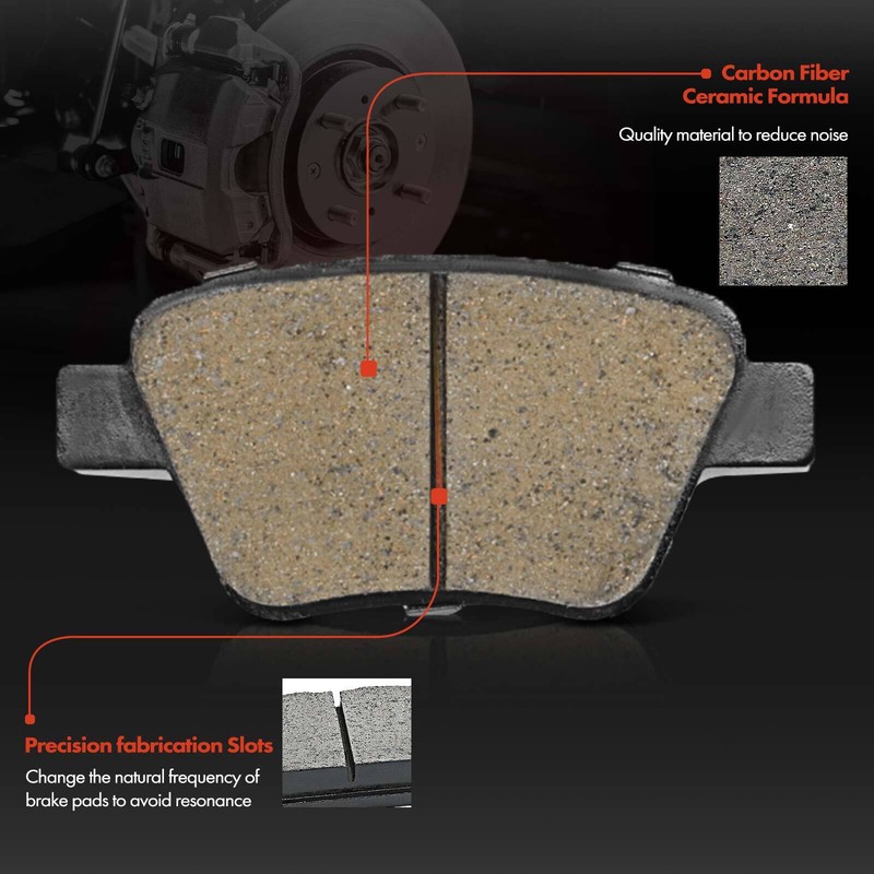 Rear Disc Brake Rotors & Ceramic Pads for Volkswagen Jetta Beetle Audi A3 11-13 gallery