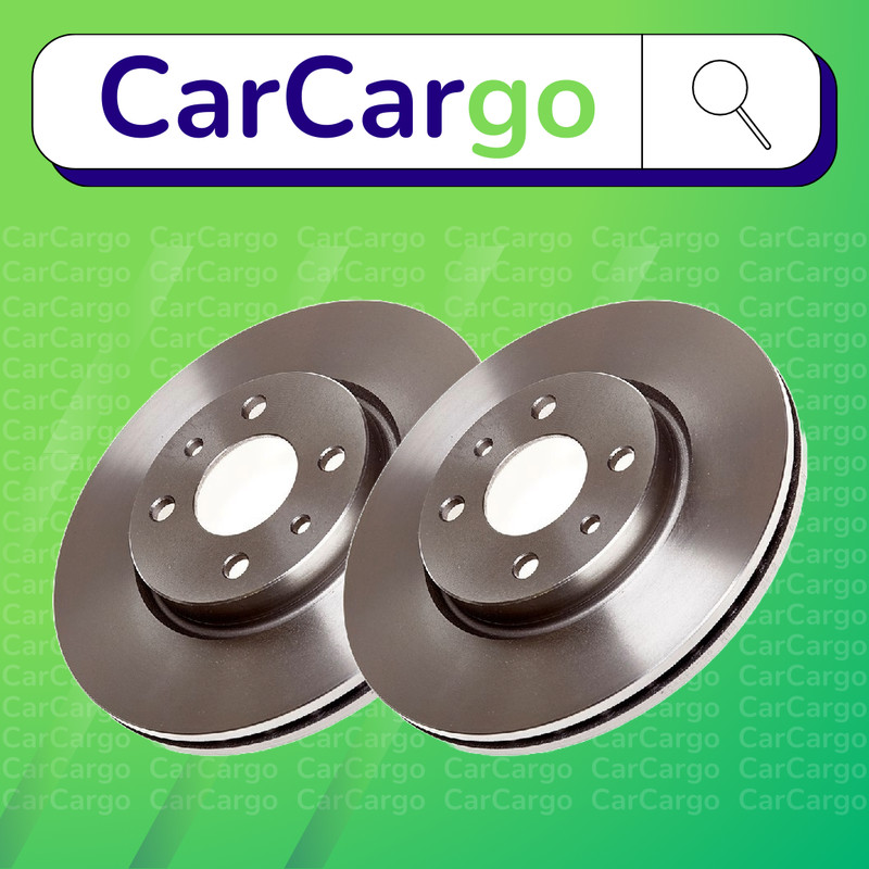 Premium Vented Front Brake Discs Pair Fiat Idea 1.2 16V 2004-2024 257 mm
