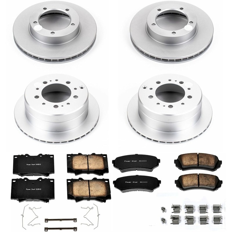 CRK1133 Powerstop Brake Disc and Pad Kits 4-Wheel Set Front & Rear for LX470 gallery