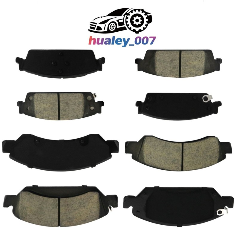 Front Rear 8Pcs Ceramic Brake Pads D1363 D1717 For GMC Sierra 1500 2014-2018