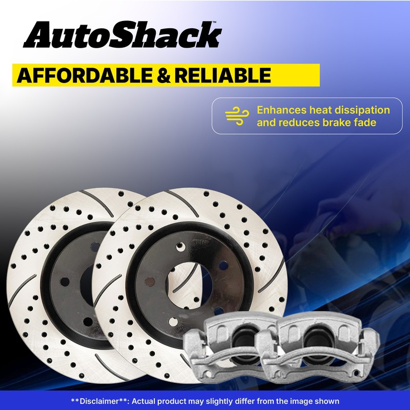 Front Rear Drilled Slotted Brake Rotors Calipers for Honda, Odyssey 2005-2010 gallery