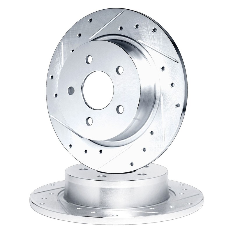For Volkswagen Vanagon 80-85 R1 Concepts Drilled & Slotted Front Brake Rotor Set