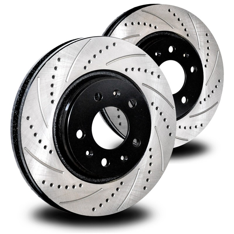SCI001FFS tC Celica Corolla Matrix 2 Front 01-08 Rotors Cross Drill & Slots