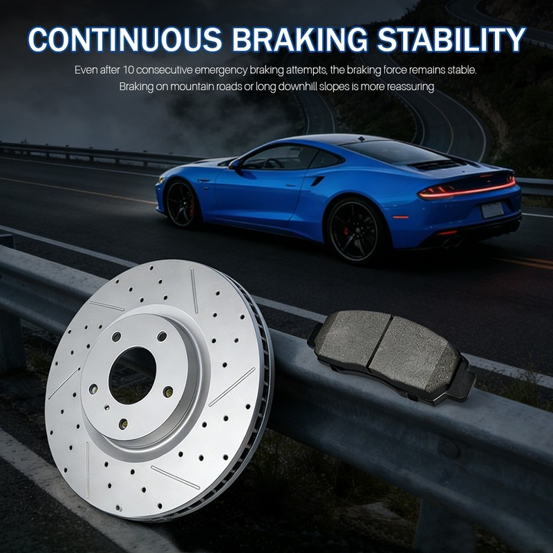 Front Ceramic Brake Pads & Disc Brake Rotor for 2020 2021 2022 2023 Mazda CX-30 gallery
