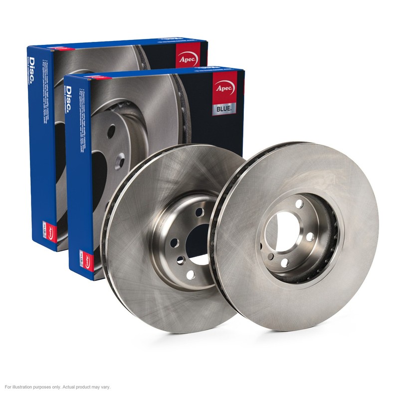 2X APEC Front Left Brake Discs for BMW 6 Convertible 2011-18 348mm Solid SDK7125