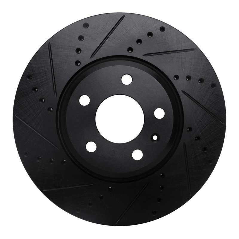 For Audi A5 2008-2016 Rotor Set | Drilled And Slotted | Black gallery