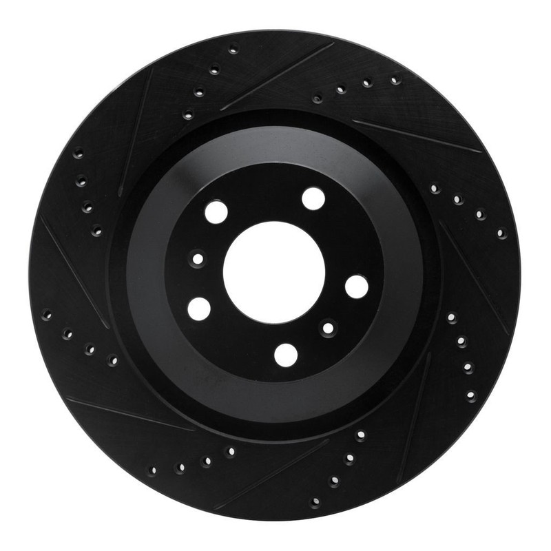 For Audi SQ7/SQ8 2020 21 22 23 24 2025 Rotor Set | Black | Drilled And Slotted gallery