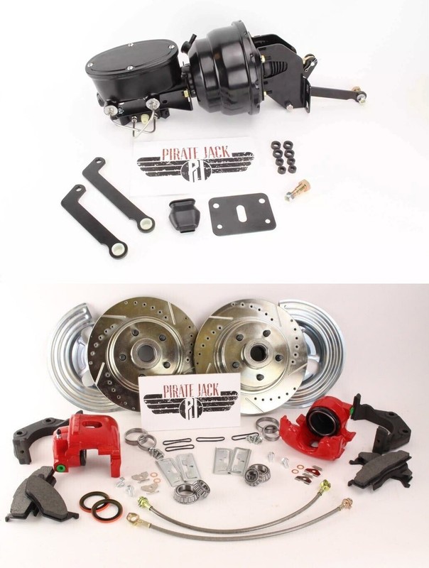 Disc Brake Conversion Kit for Mopar A 62-72 Dart Red Calipers Black 5×4.5