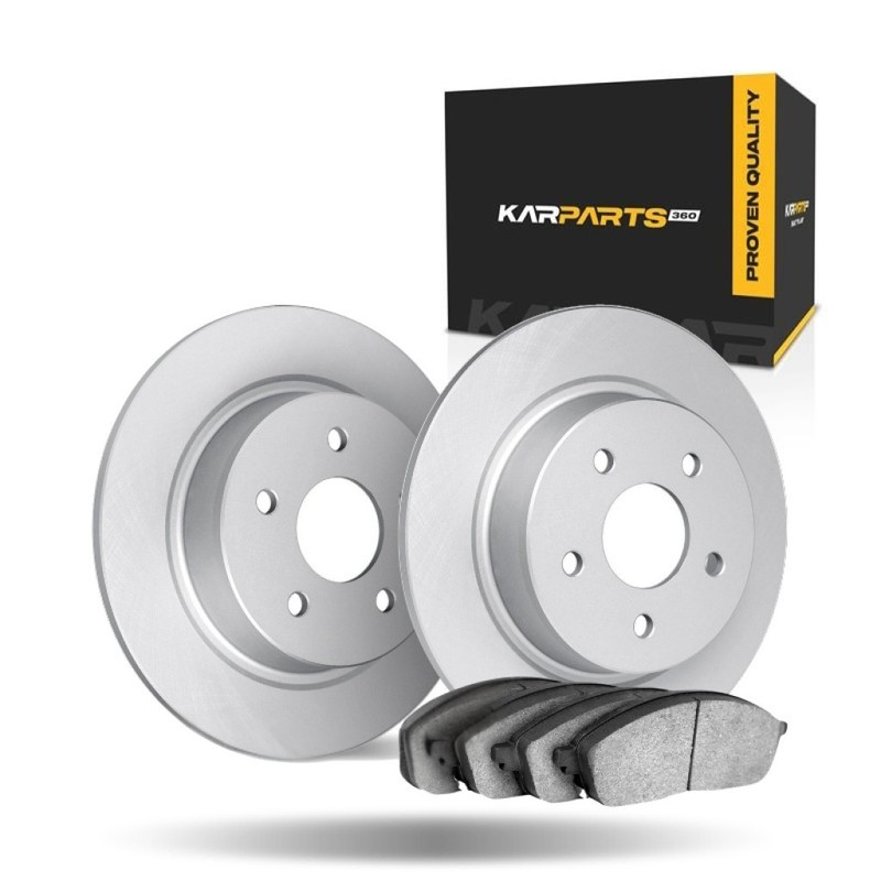 For BMW 740i 1995 Brake Set Rear | Plain | Vented | Cast Iron | Ceramic Pads
