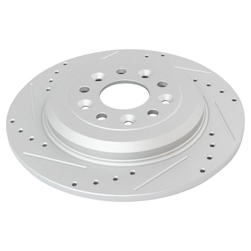 Performance Brake Rotor Drilled Slotted Rear G-Coated Pair for Ford gallery