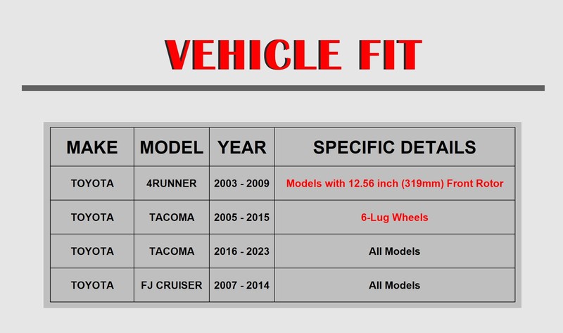 319mm Front Disc Rotors Brake Pads Kits Fit for Toyota 4Runner Tacoma FJ Cruiser gallery