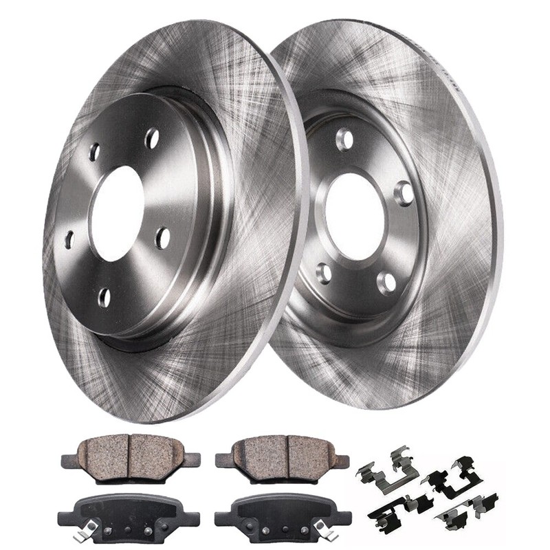 Rear Brake Rotors and Pads For 2004-08 Pontiac Grand Prix 2005-08 Allure B10 NJ