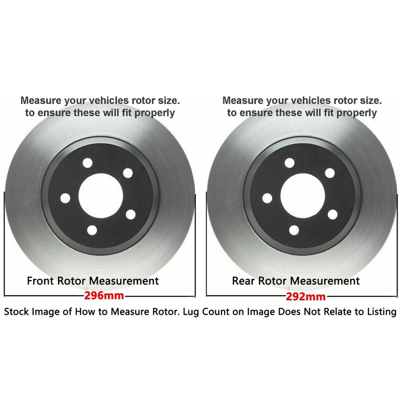 Front & Rear Disc Rotors + Brake Pads for 2008-2010 2011 2012 2013 Nissan Rogue gallery