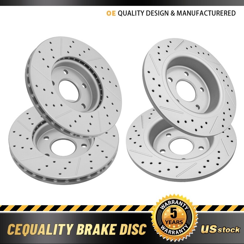 For Ford C-Max 2013 2014 2015 2016 – 2018 Front & Rear Drilled Disc Brake Rotors