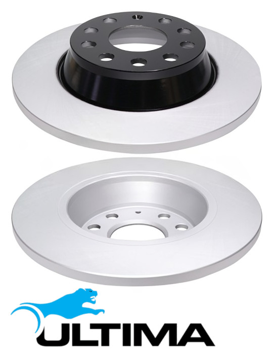 REAR SOLID DISC BRAKE ROTOR SET FOR VOLKSWAGEN CAYC CBBB CEGA CAWB 1.6L 2.0L I4