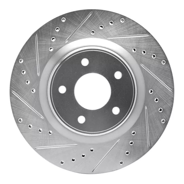 Genuine DFC Brake Rotor – Drilled and Slotted – Silver 631-67105L