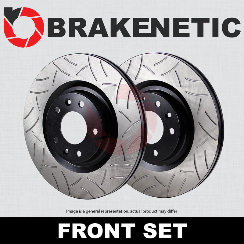 FRONT SET BRAKENETIC Premium GT Slotted Brake Rotors 350mm BNP35091.GT