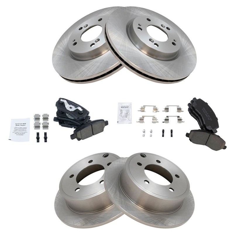 TRQ Front & Rear Ceramic Brake Pad & Disc Rotor Kit for Jeep Compass Patriot gallery